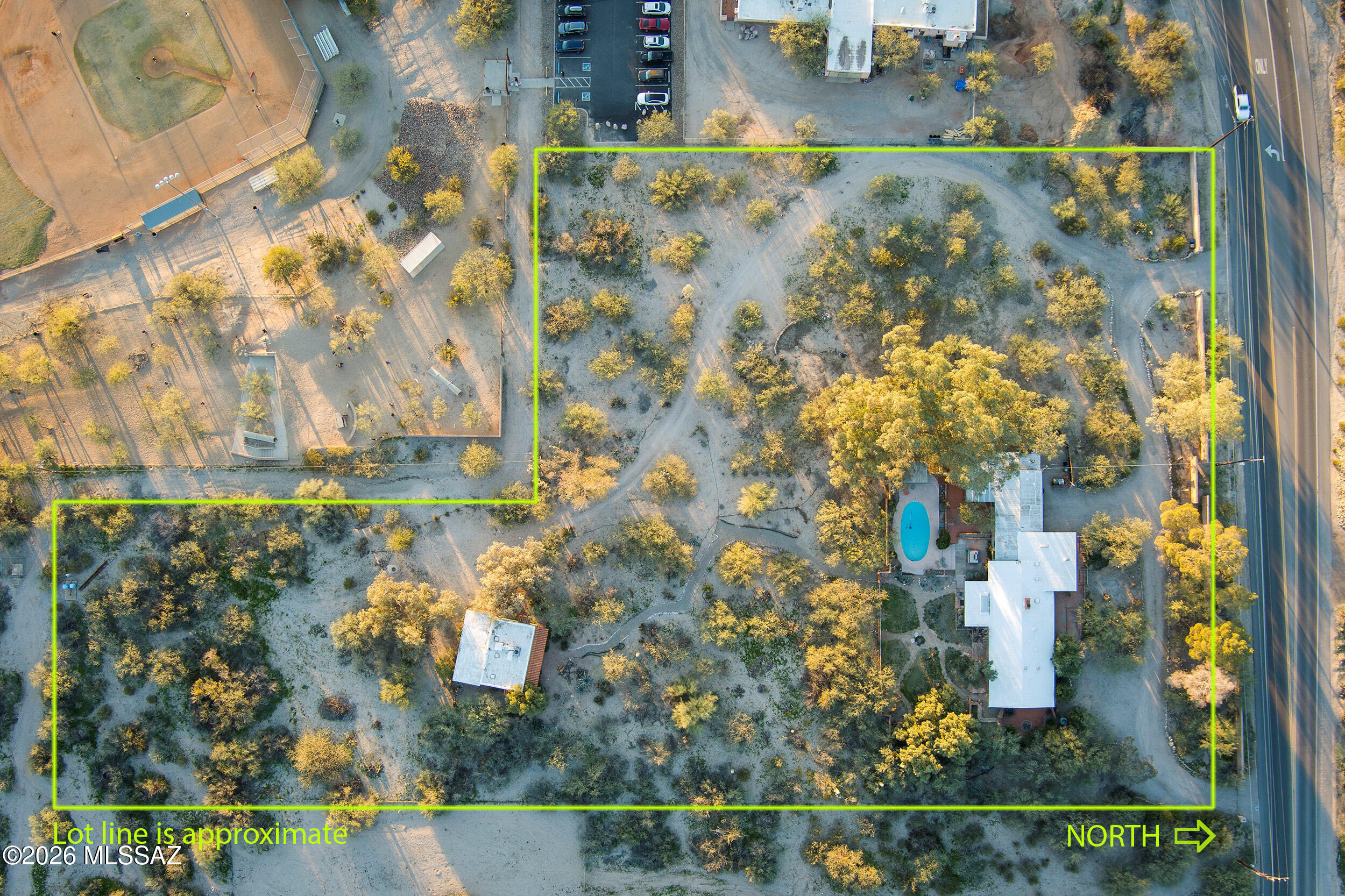 4130 East River Road Tucson, AZ 85718 - Photo 43 of 46 an aerial view of residential houses with outdoor space