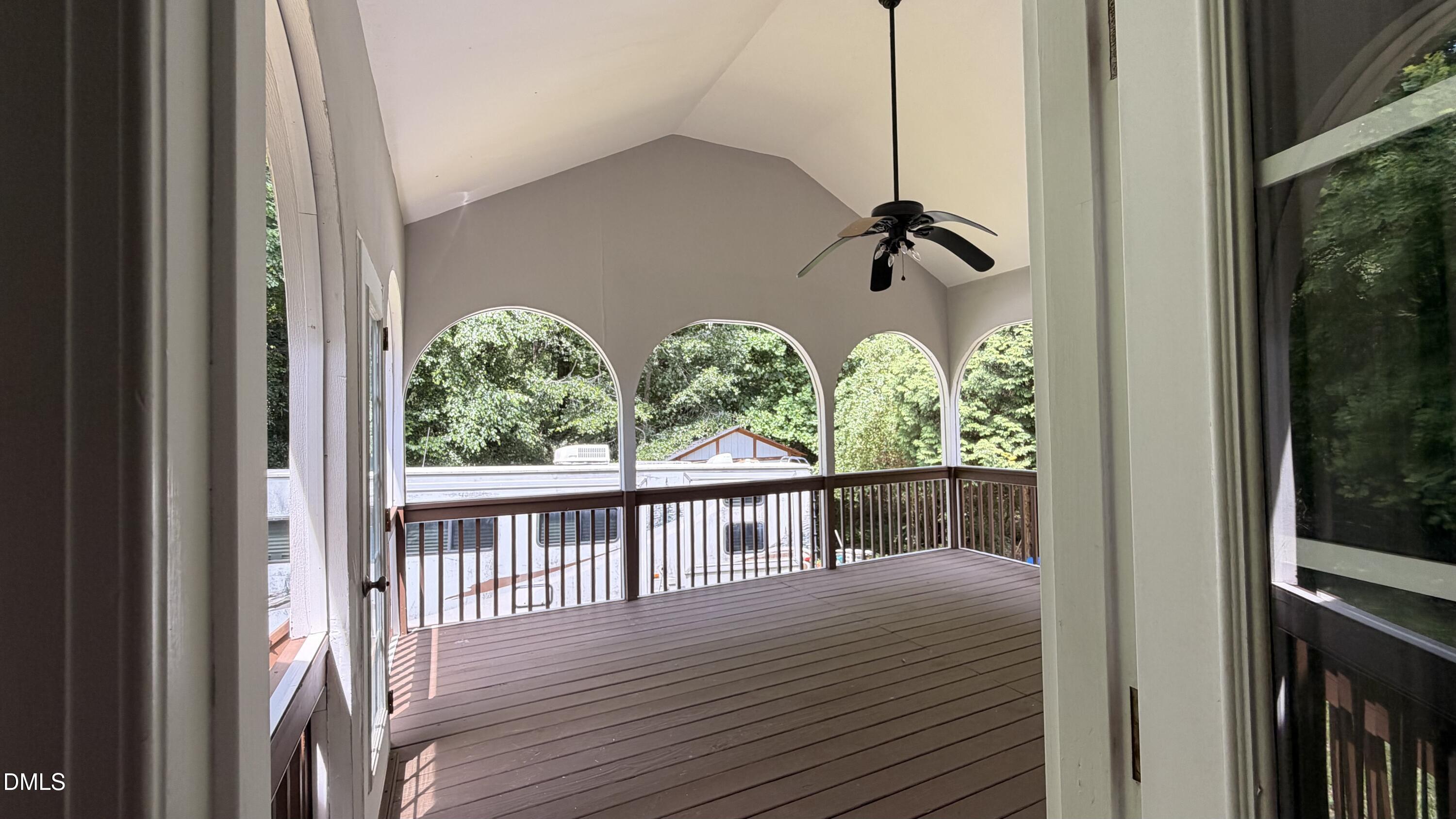229 Sterling Way Angier, NC 27501 - Photo 10 of 10 a view of a balcony with wooden floor