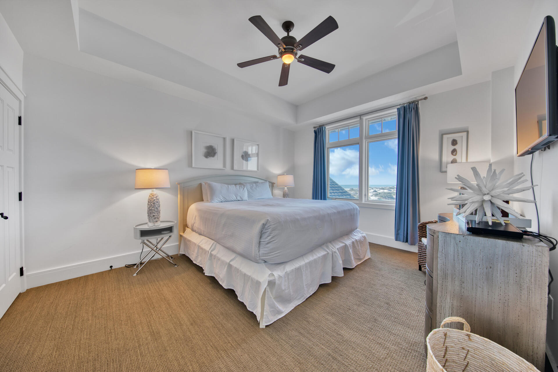 99 Compass Point Way South, Unit 404 Inlet Beach, FL 32461 - Photo 6 of 19 a bedroom with a bed and window