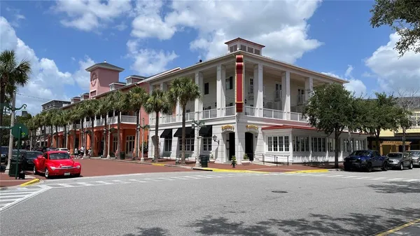 a car parked in front of a building