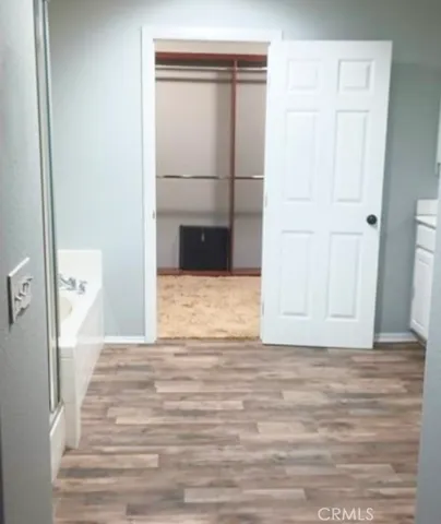 a view of a closet area