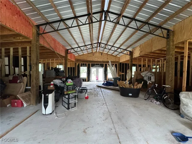 a view of a big room with gym equipment