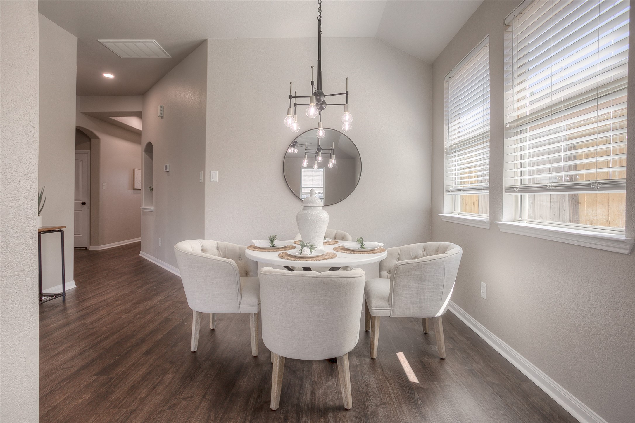 14519 Weir Creek Road Willis, TX 77318 - Photo 6 of 38 a dining room with furniture a window and wooden floor