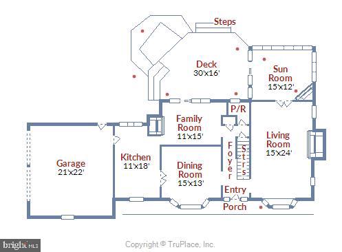 10740 River Road Potomac, MD 20854 - Photo 58 of 64 Main level floor plan