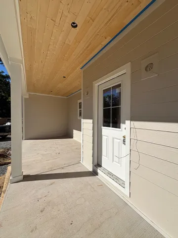 a view of front door