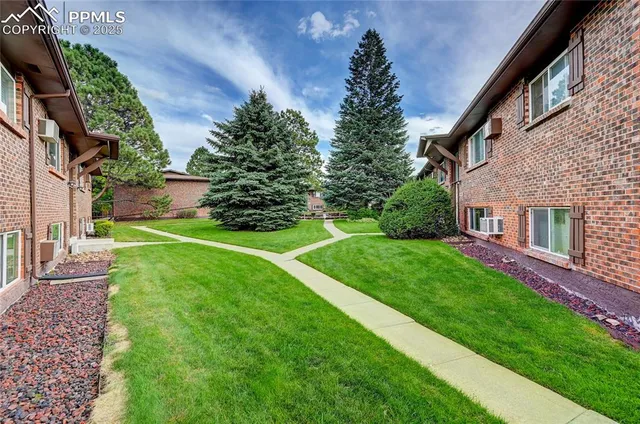a view of a yard in front of house