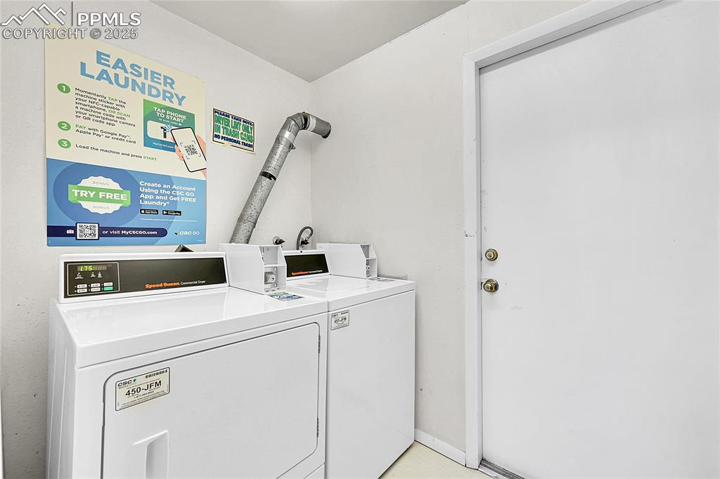 6633 Dublin Loop West, Unit 4 Colorado Springs, CO 80918 - Photo 33 of 33 a utility room with dryer and washer