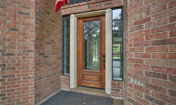 a view of a brick wall