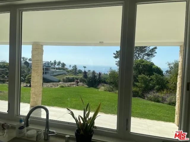 a view of a garden from a window