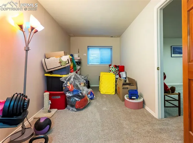 a view of a room with toys