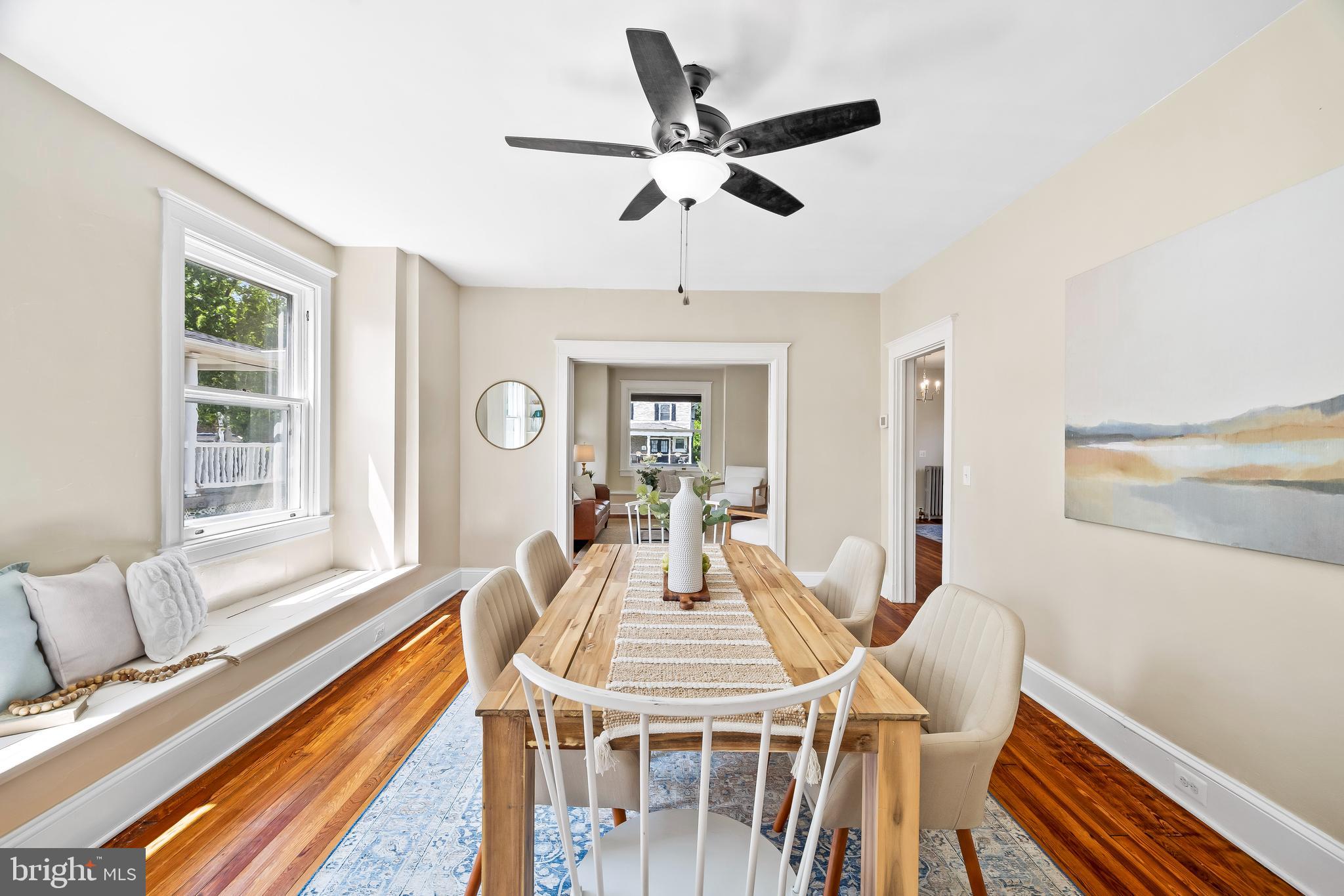 503 Orkney Road Baltimore, MD 21212 - Photo 10 of 43 Dining rm with pocket doors & window seat