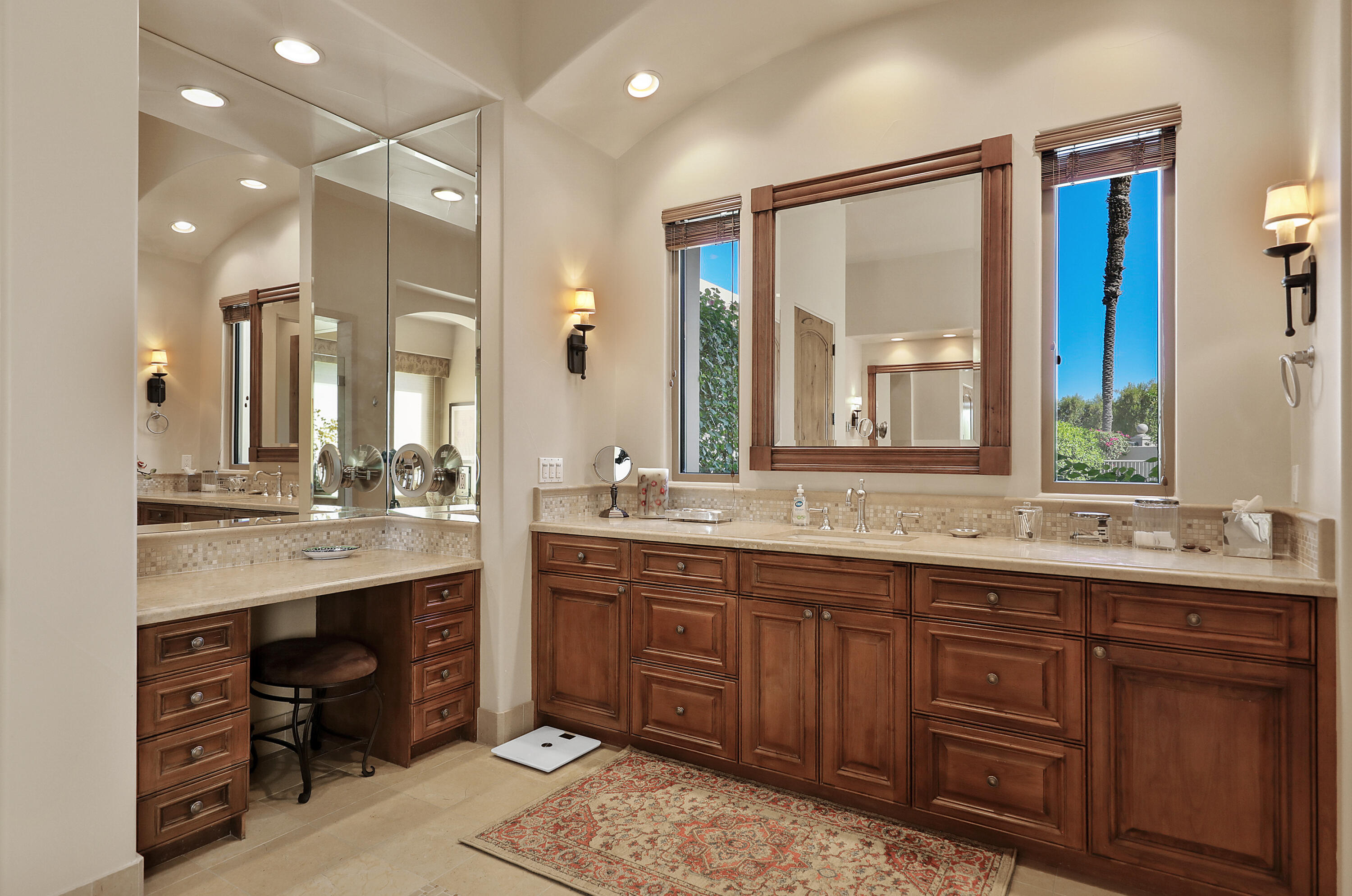 50360 Woodmere La Quinta, CA 92253 - Photo 24 of 56 a bathroom with a granite countertop sink double and mirror