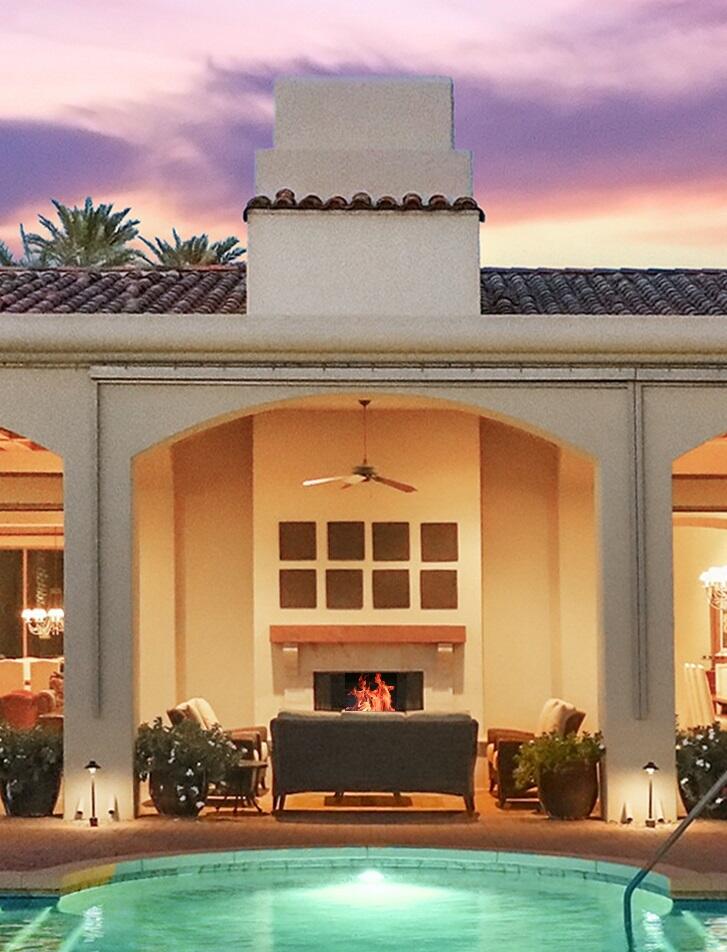 50360 Woodmere La Quinta, CA 92253 - Photo 7 of 56 a view of a house with backyard sitting area and garden