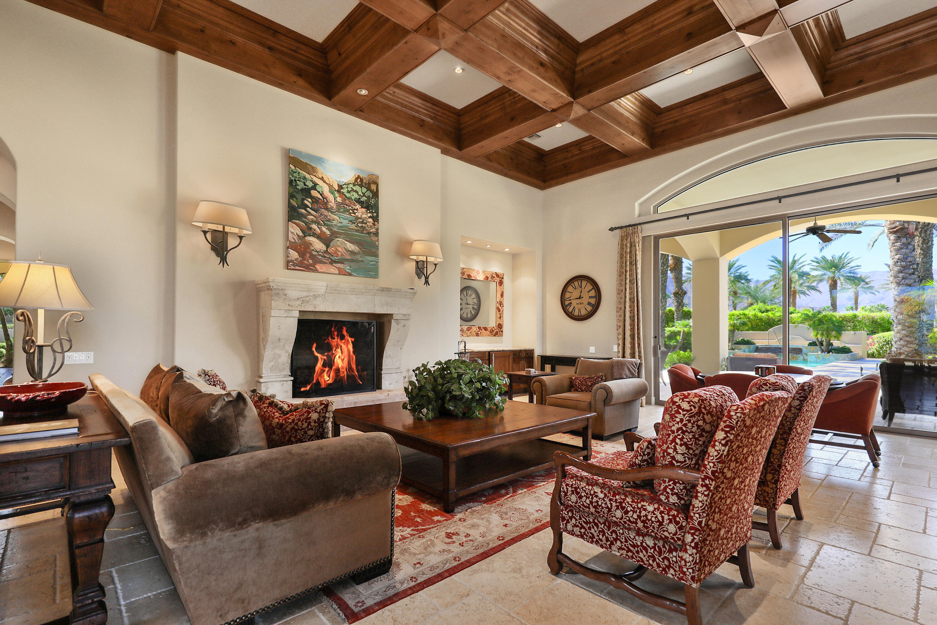 50360 Woodmere La Quinta, CA 92253 - Photo 8 of 56 a living room with furniture and a fireplace