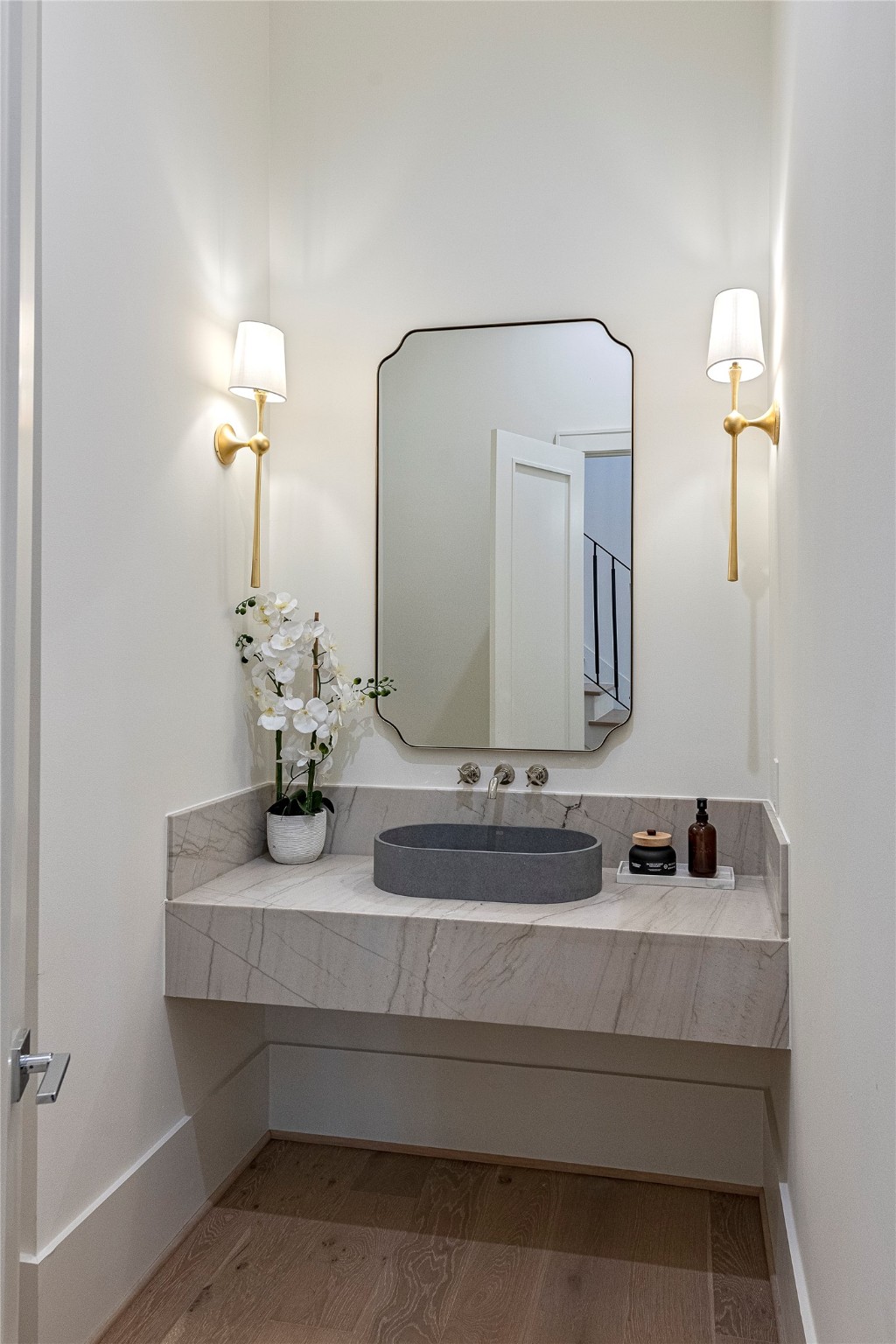 1407 Martin Street Houston, TX 77018 - Photo 16 of 34 a bathroom with a sink and a mirror