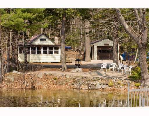 68 Acadia Road Casco, ME 04015 - Photo 3 of 17 Exterior Front. Dock looking at camp