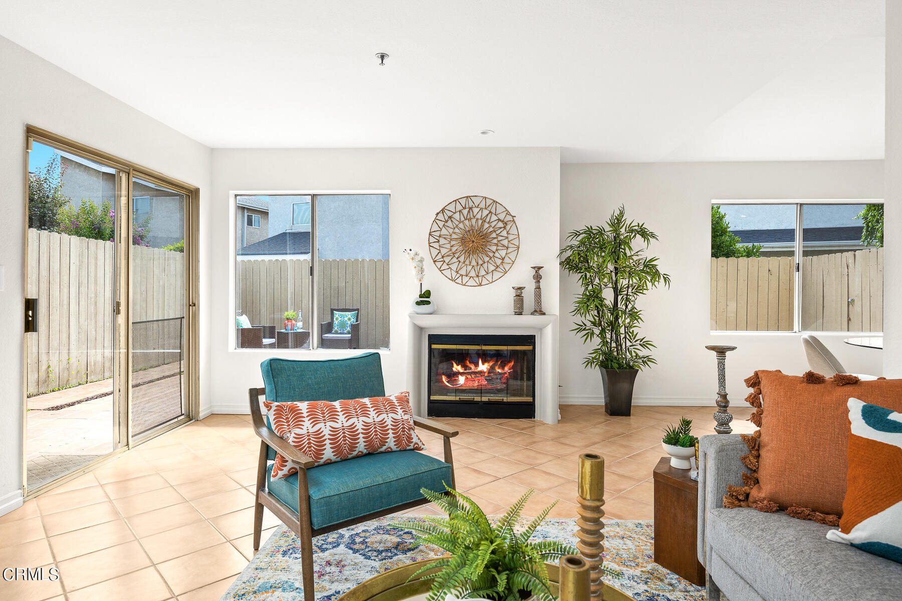 2624 Doray Circle Monrovia, CA 91016 - Photo 9 of 33 a living room with furniture a flat screen tv and a fireplace
