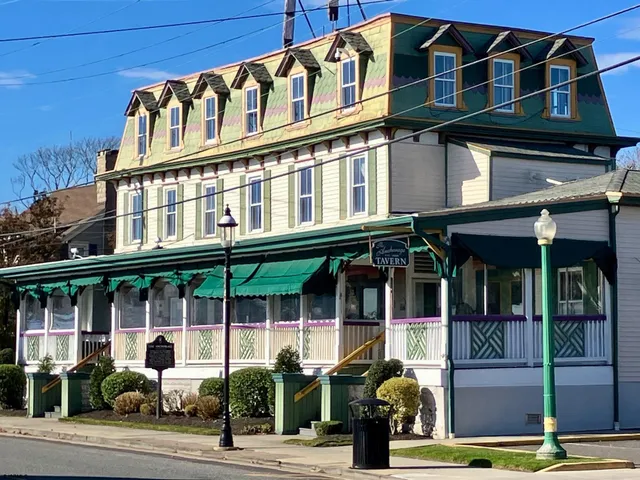 a front view of a building with street