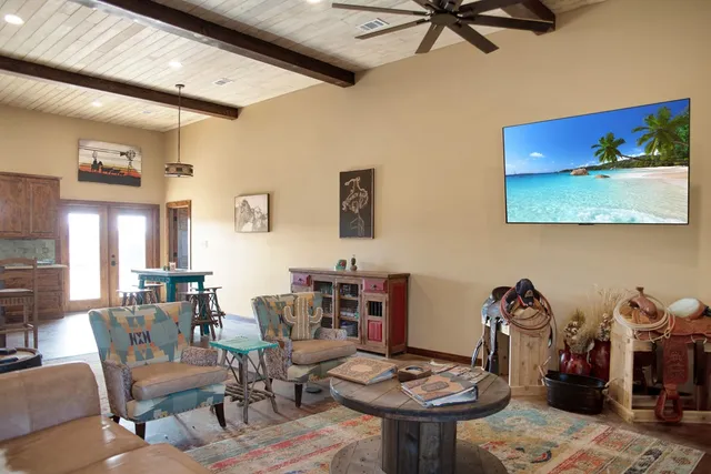 a view of a livingroom with furniture and a couch