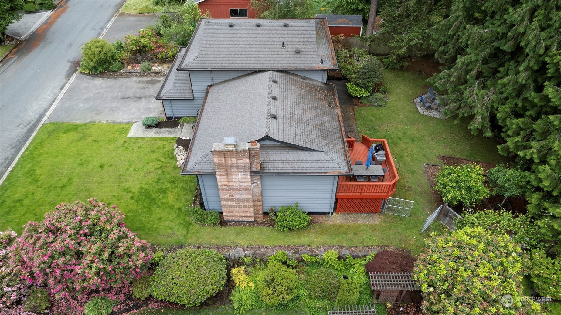 205 155th Place Southeast Bothell, WA 98012 - Photo 35 of 37 an aerial view of a house with yard swimming pool and outdoor seating