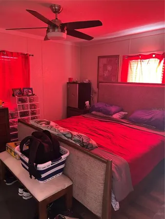 a car parked in front of a room