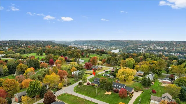an aerial view of multiple house