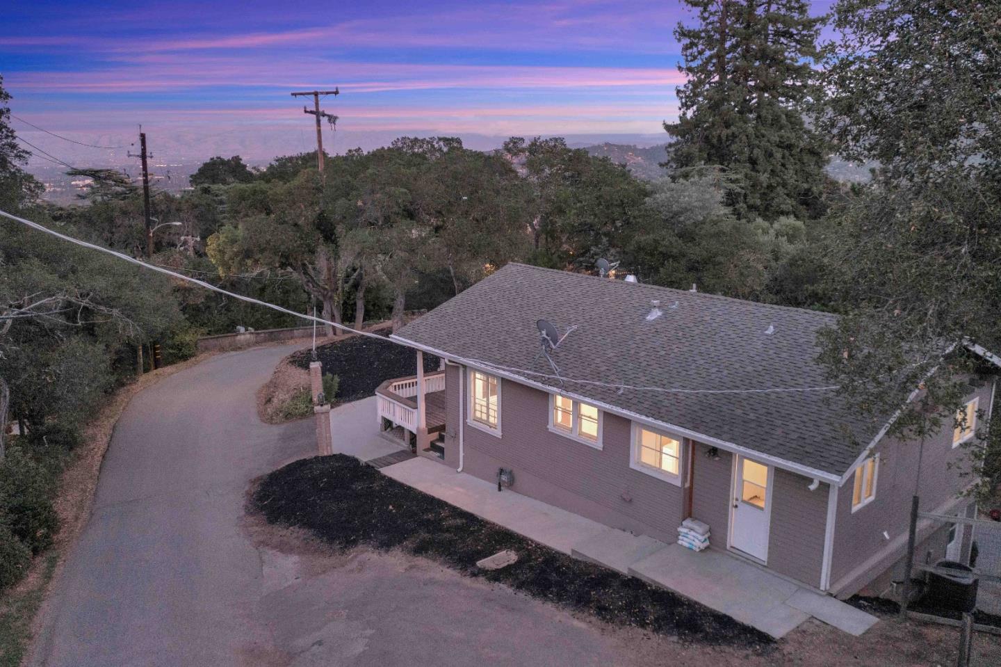 19000 Overlook Road Los Gatos, CA 95030 - Photo 43 of 56 a aerial view of a house with a yard