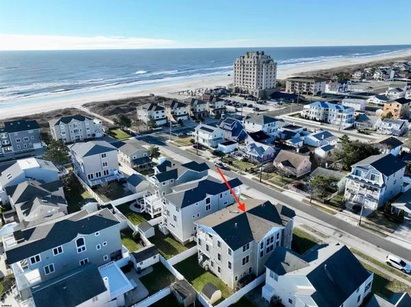 an aerial view of multiple house