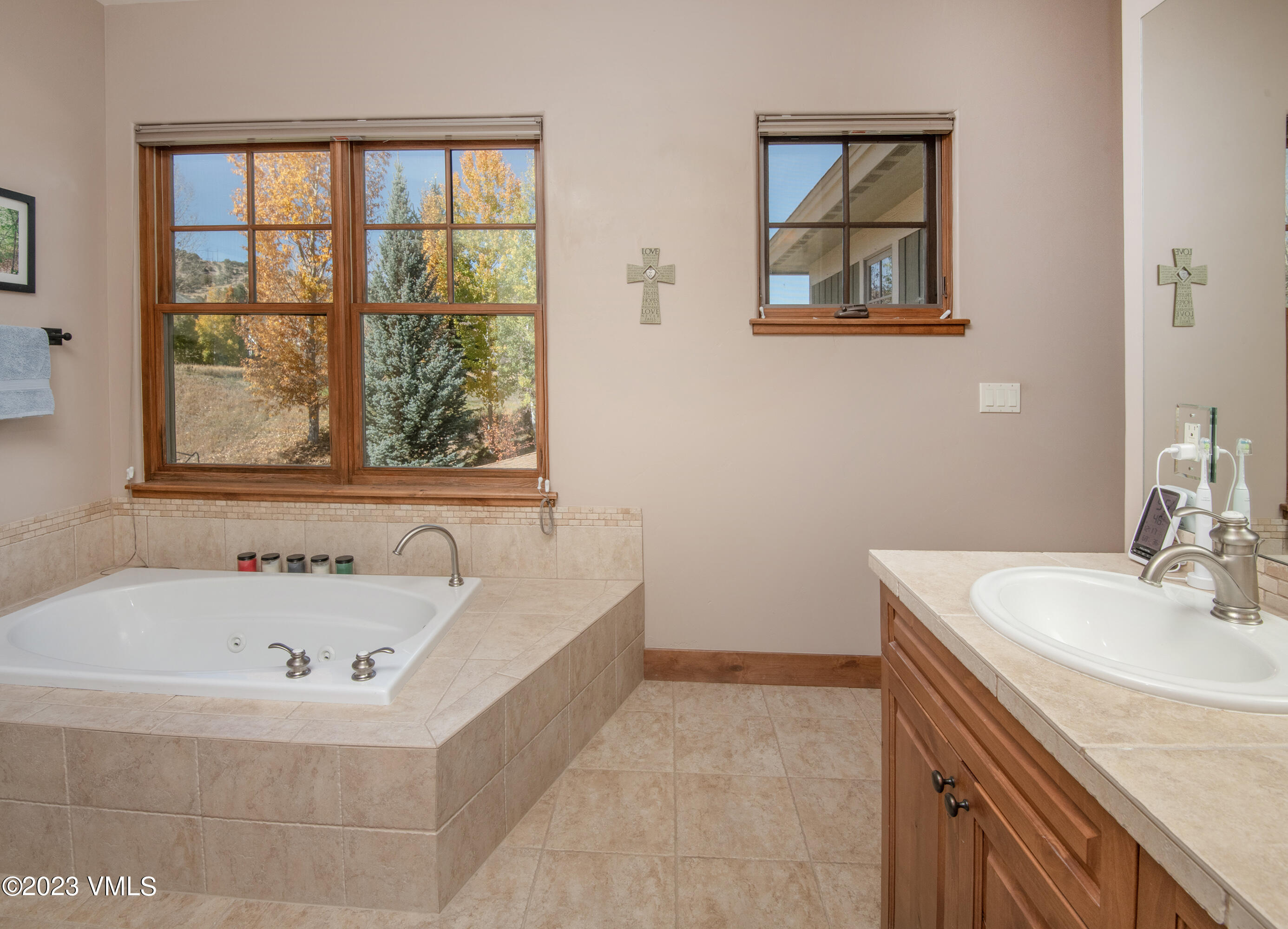 346 Palmer Loop Eagle, CO 81631 - Photo 35 of 63 a bathroom with a tub a sink and a window