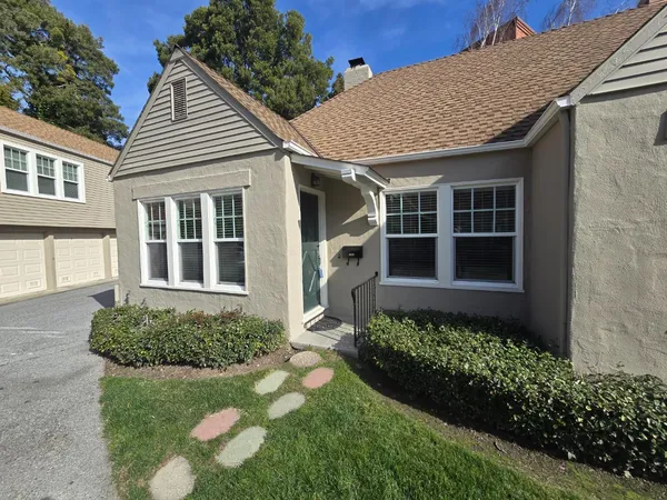 a view of a house with garden