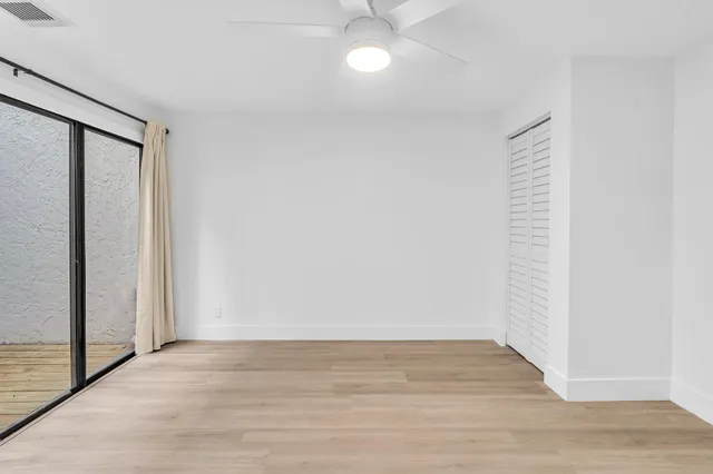 a view of a wooden door