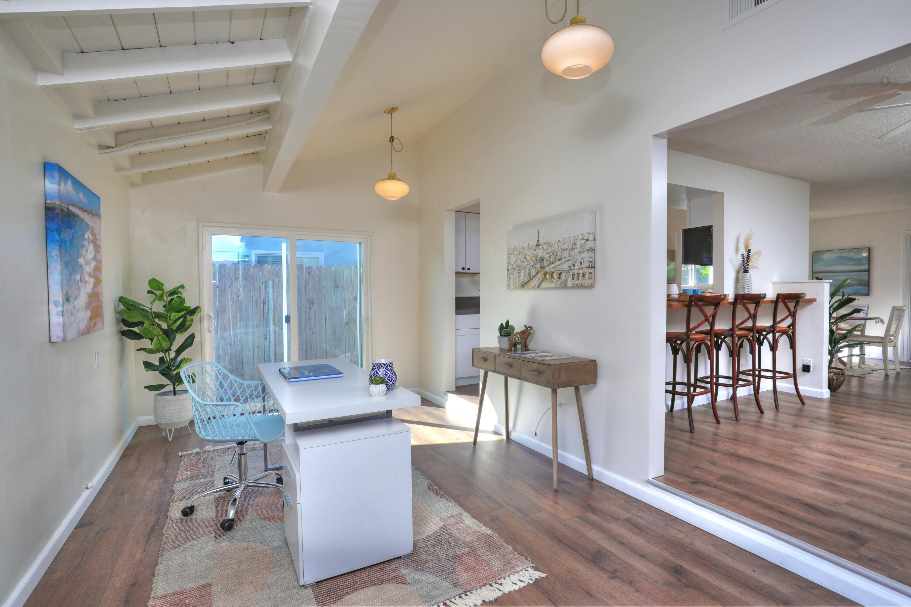 3704 Capri Drive Santa Barbara, CA 93105 - Photo 16 of 33 a living room with furniture and a wooden floor