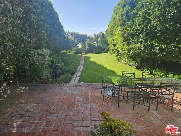 a view of an outdoor space with seating