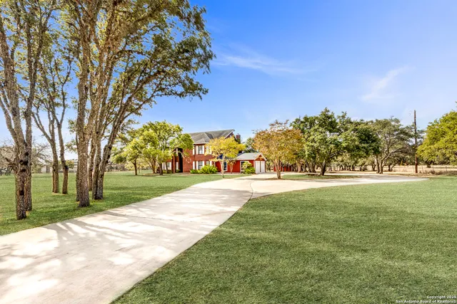 a view of road with trees