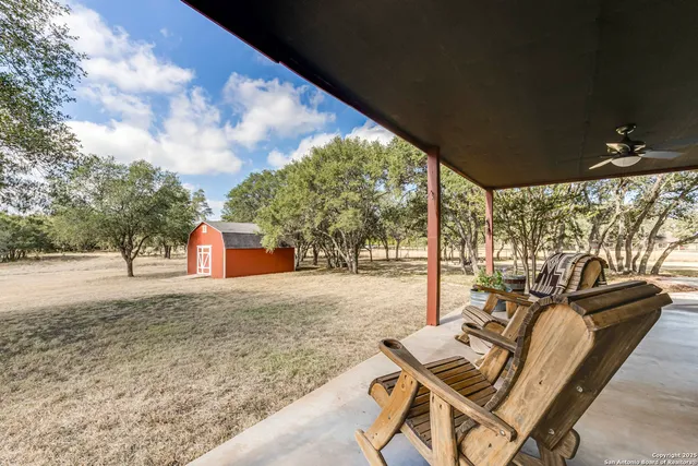 a view of backyard with trees