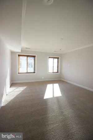 an empty room that has a window