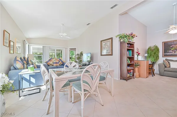 a view of a livingroom and dining room
