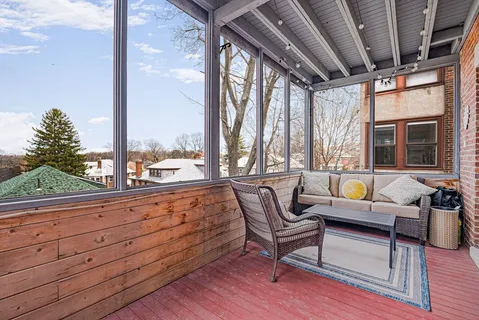 a outdoor space with sitting area