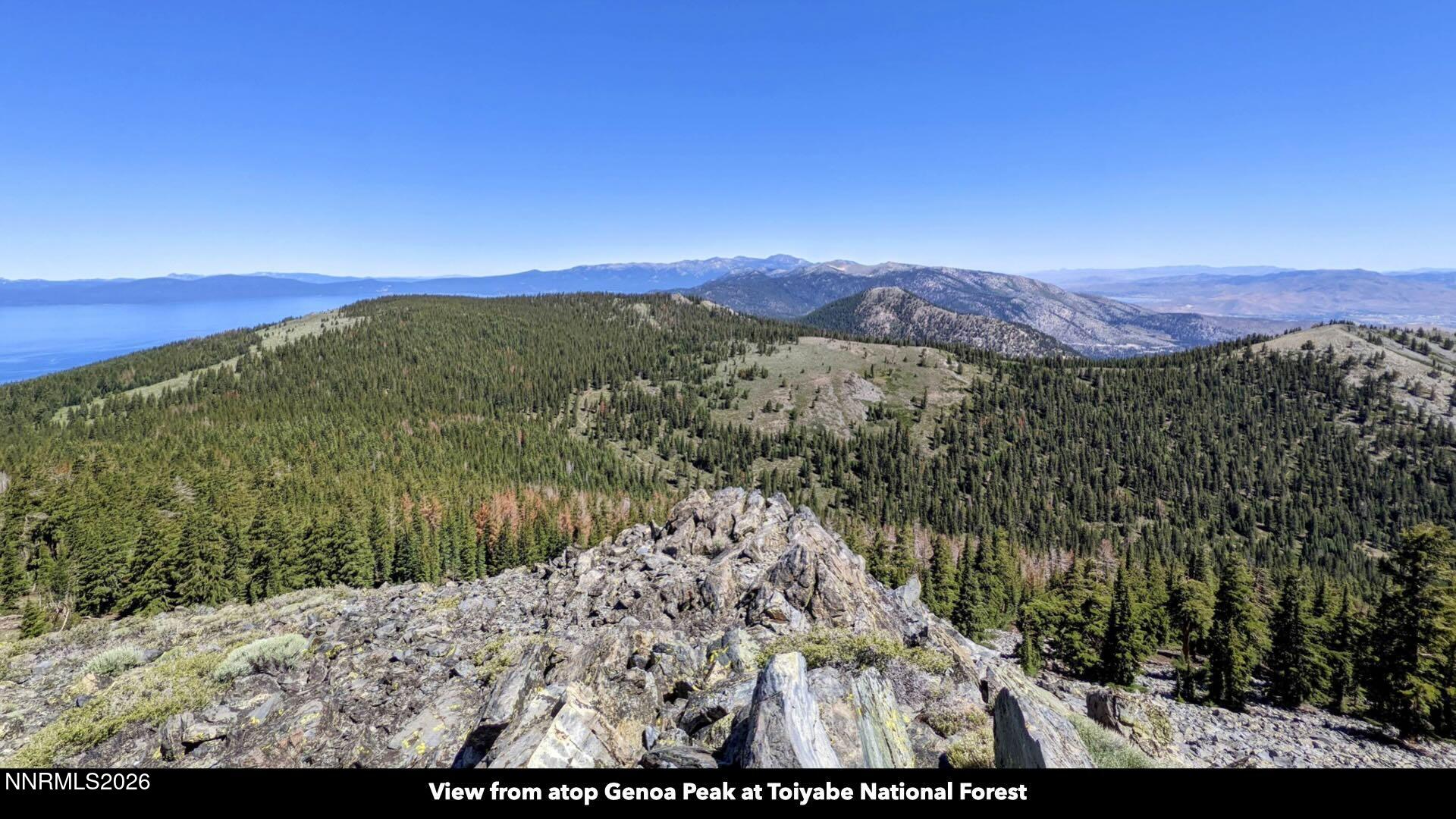 0 Genoa Peak Road Genoa, NV 89411 - Photo 12 of 64 a view of a lake with a mountain in the background