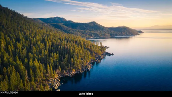 a view of outdoor space with signage and flags