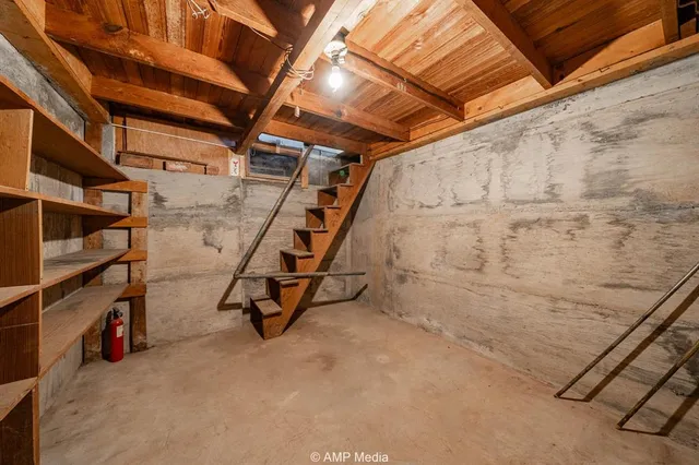 a view of storage and utility room