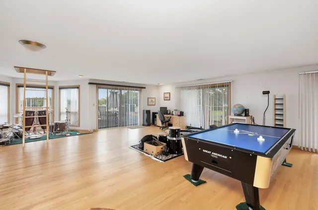 a view of outdoor space with seating area