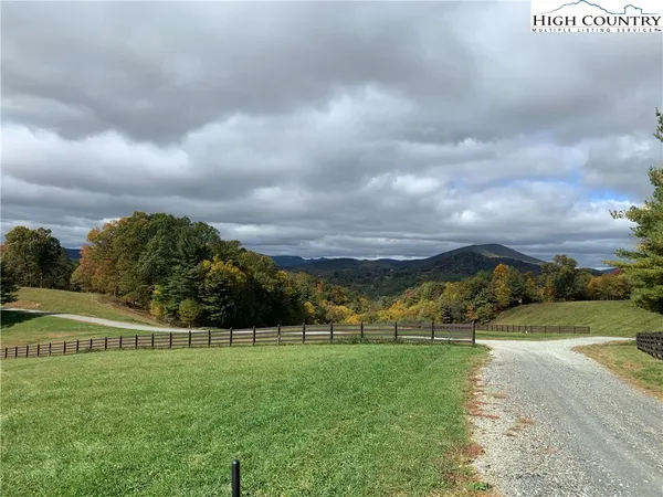 a view of a golf course with a garden