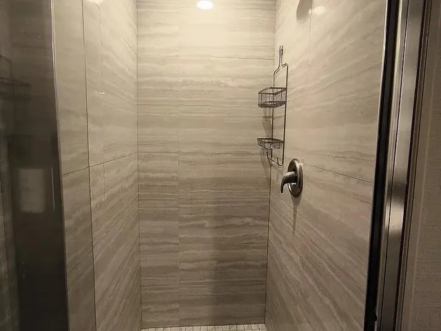 a backyard of a house with yard and trees