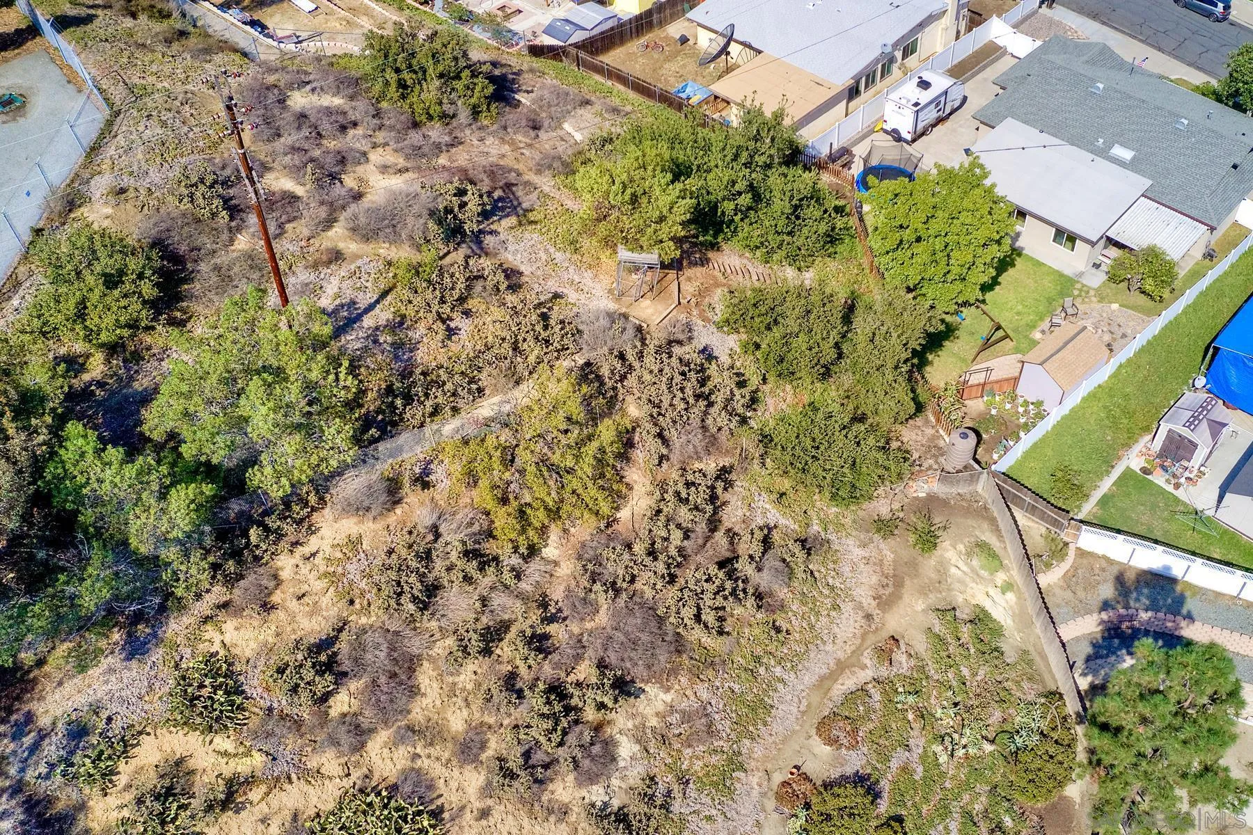 2162 Rising Glen Way San Diego, CA 92139 - Photo 47 of 48 a backyard of a building with large trees
