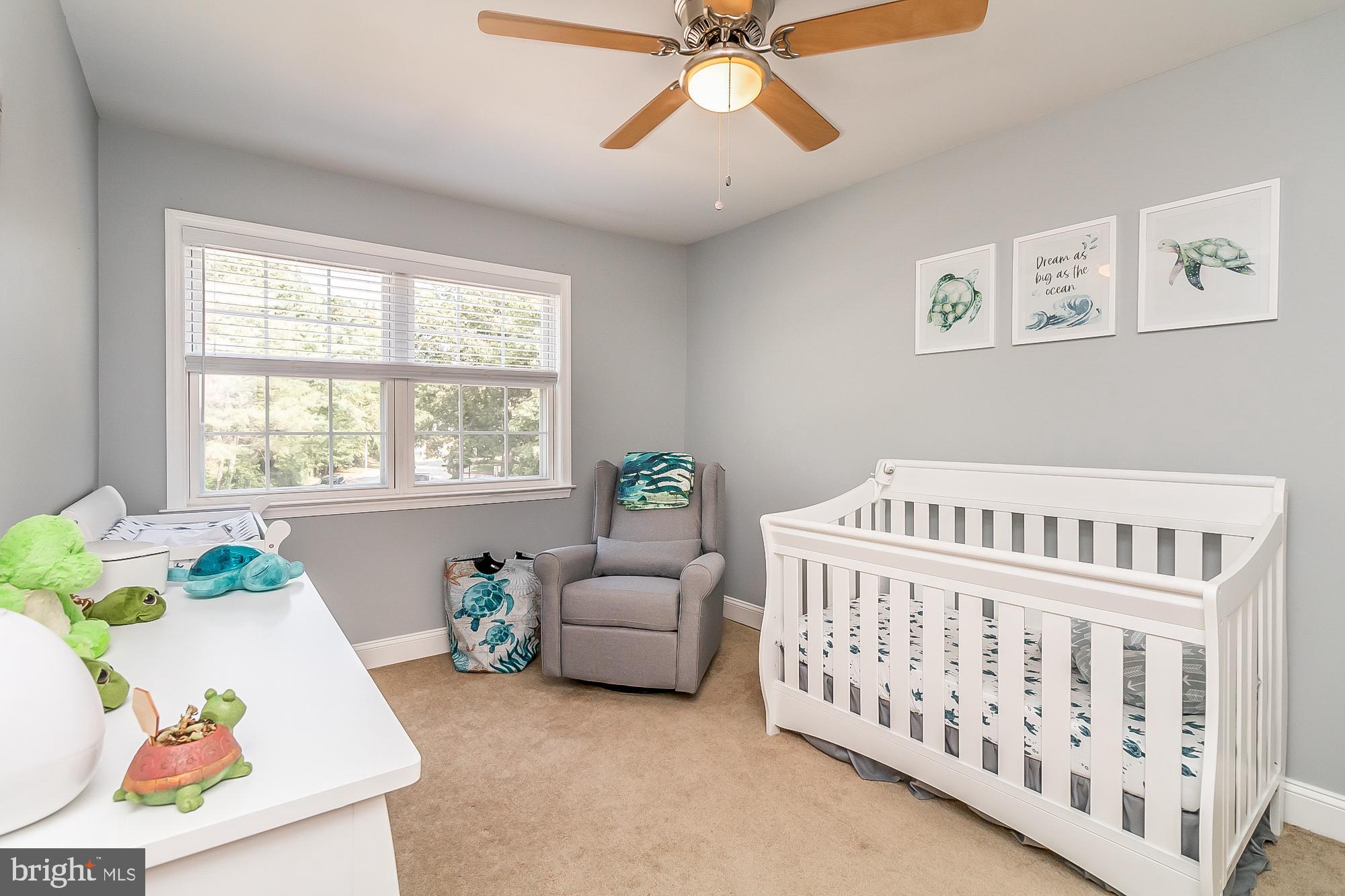 9705 Parkland Road Baltimore, MD 21234 - Photo 20 of 44 BR 3 with ceiling fan, neutral carpet