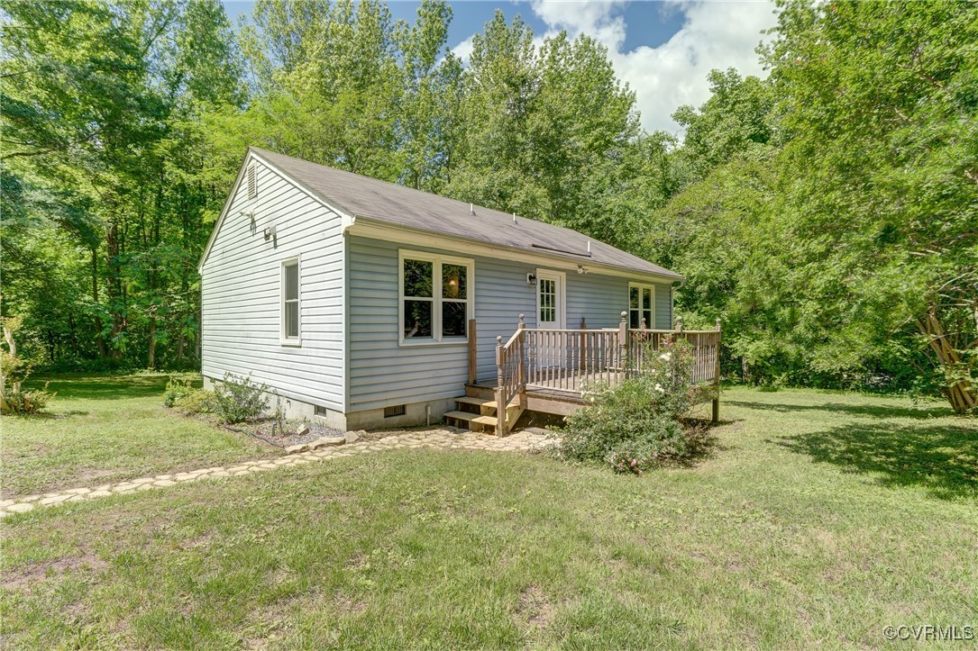 4509 Lockin Road Powhatan, VA 23139 - Photo 25 of 38 View of front of property featuring a deck, crawl