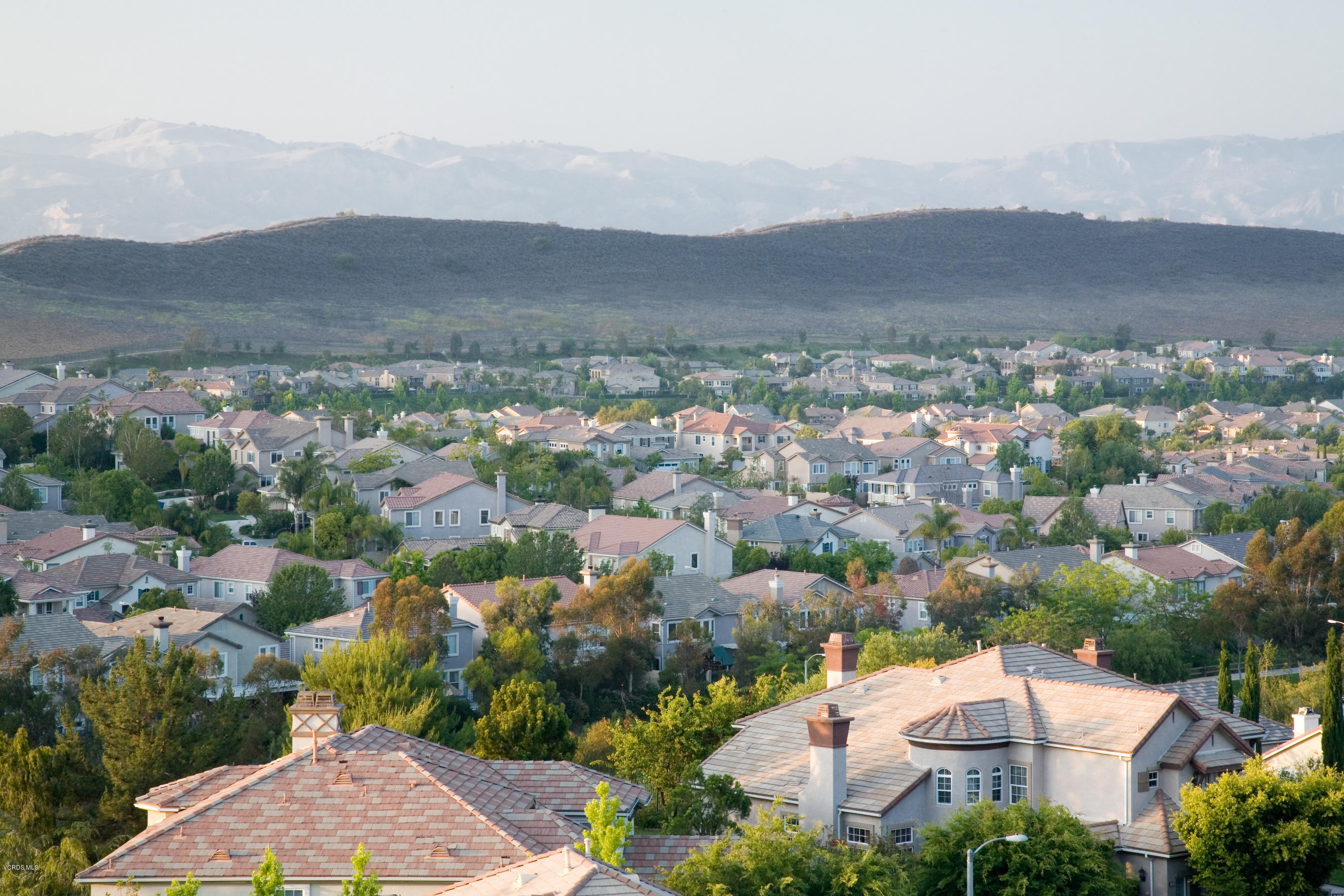 258 Spruce Circle Simi Valley, CA 93065 - Photo 44 of 46 an aerial view of residential houses with outdoor space and trees