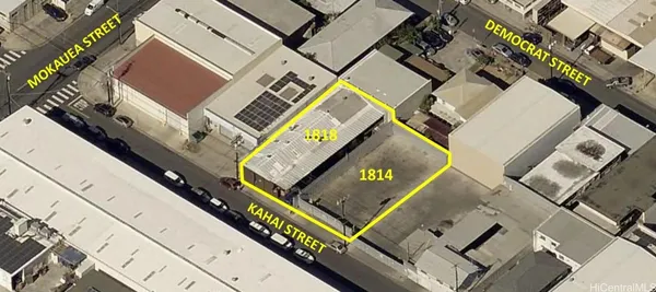 an aerial view of a building