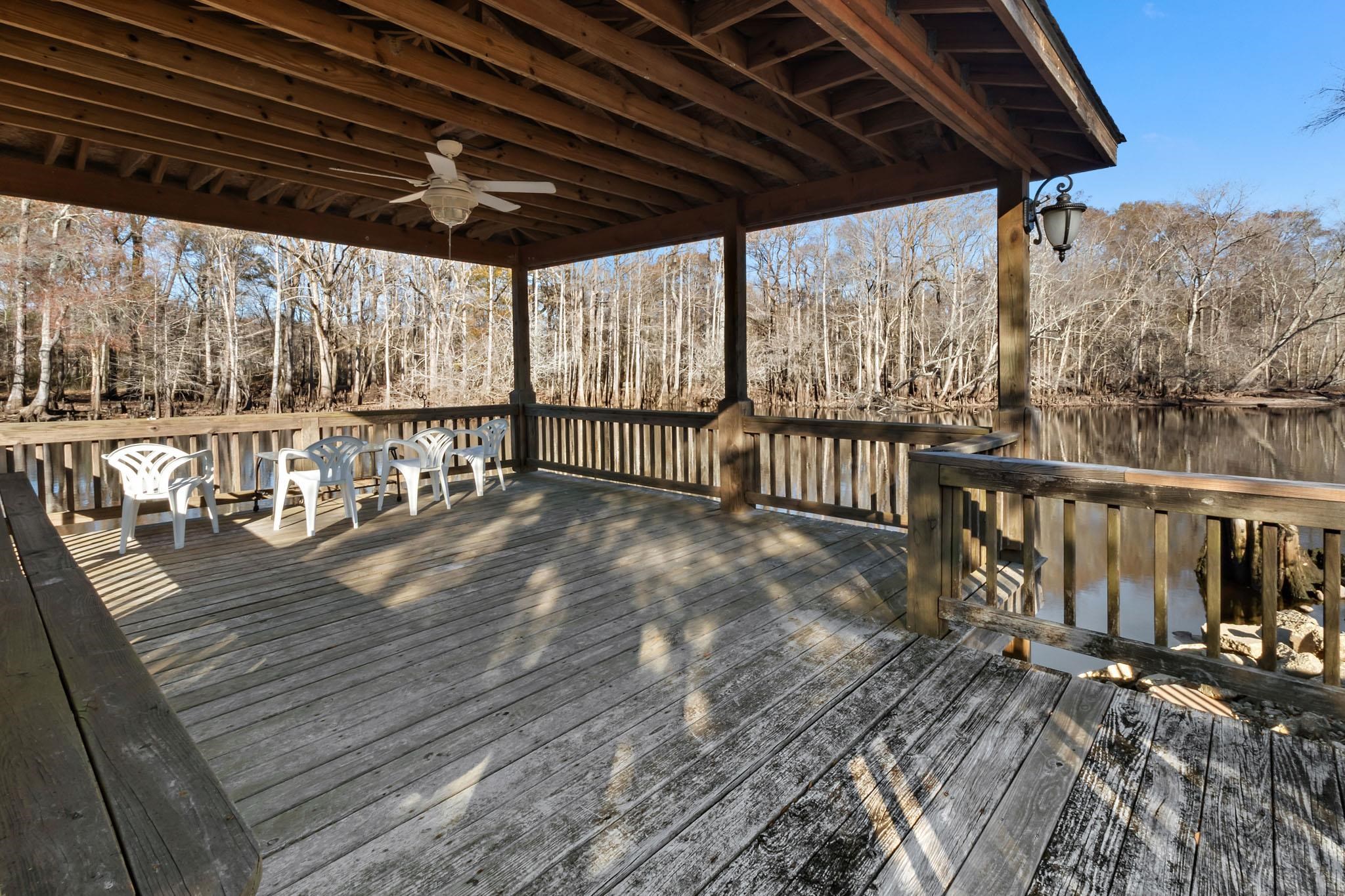 3429 River Road Nichols, SC 29581 - Photo 27 of 46 Gazebo with ceiling fan overlooking the Lumber River